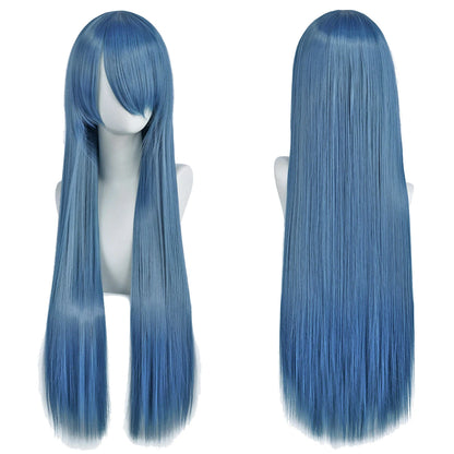Long Straight Cosplay Wig – 32 Inch Synthetic Lolita Hair, 36 Colors