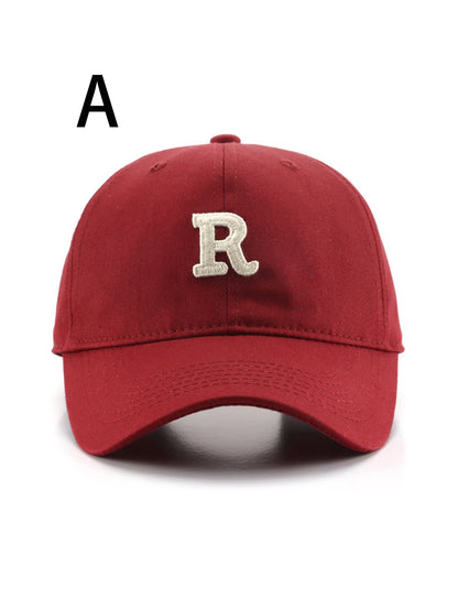 Letter R Embroidered Baseball Cap – Unisex Cotton Hat