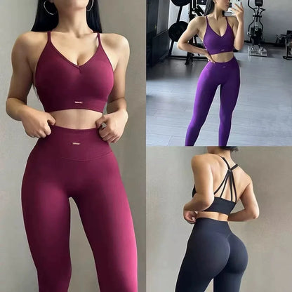 2-Piece Yoga Set for Women | Sports Bra & High Waist Leggings