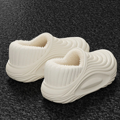 Warm Plush Waterproof Eva Indoor Slippers Women Winter Soft Thick Bottom Non Slip Home Couple S