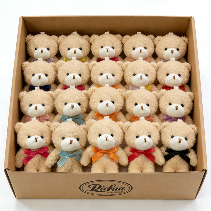Mini Teddy Bear Plush Bulk Set – Soft Stuffed Bears with Bow