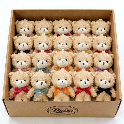Mini Teddy Bear Plush Bulk Set – Soft Stuffed Bears with Bow