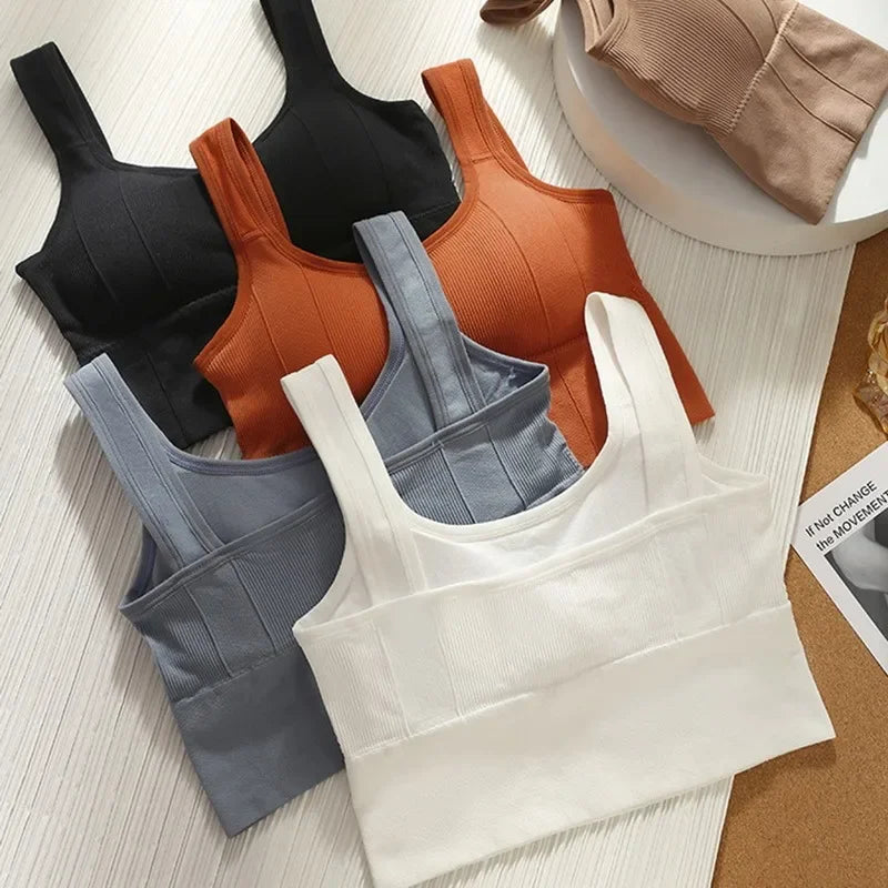 Seamless Sports Bra for Women – Breathable Crop Top for Yoga & Gym