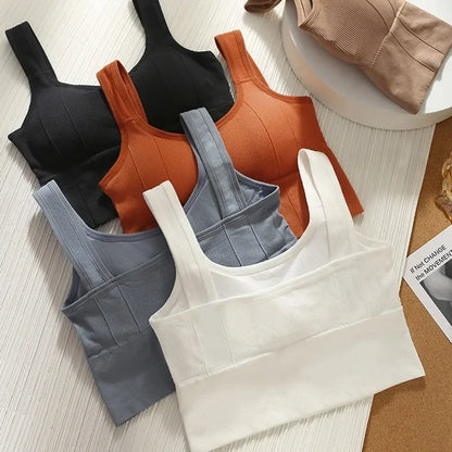 Seamless Sports Bra for Women – Breathable Crop Top for Yoga & Gym
