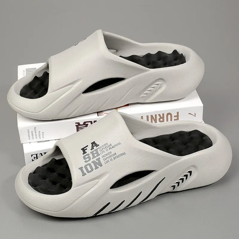 Summer Man Massage Slippers Indoor Outdoor Beach Sandals Soft Bottom Casual Male Flip Flops Mens