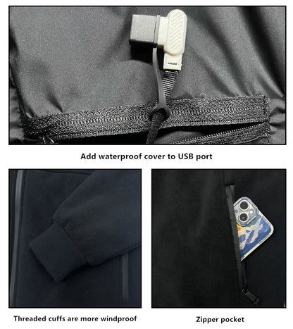 8-Zone Electric Heated Jacket for Men & Women
