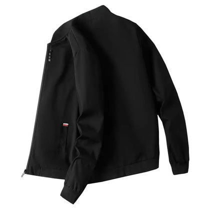 Men's Casual Zip-Up Jacket – Lightweight Windproof Coat