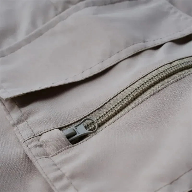 Men's Cargo Shorts – Elastic Waist, Multiple Pockets