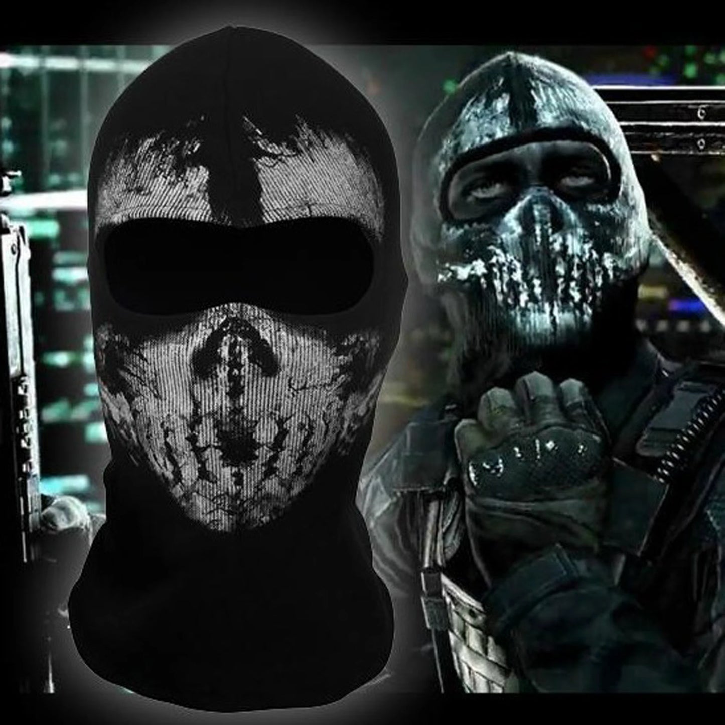 Skull Ghost Balaclava Mask – Motorcycle & Cosplay Headwear