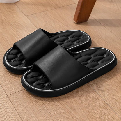 Men Trend Summer Slippers Soft Non-Slip Sole Cloud Sandals Home Beach Indoor Outdoor - Soft