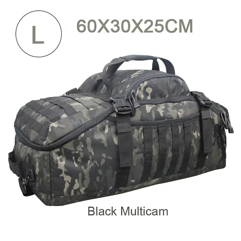 Tactical MOLLE Duffle Bag Backpack – 25L / 45L / 80L Outdoor Military Pack