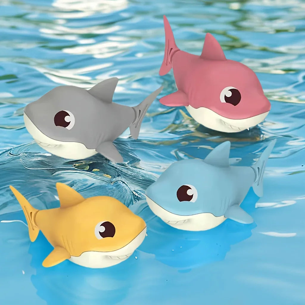 Wind-Up Shark Baby Bath Toy – Cartoon Summer Water Play