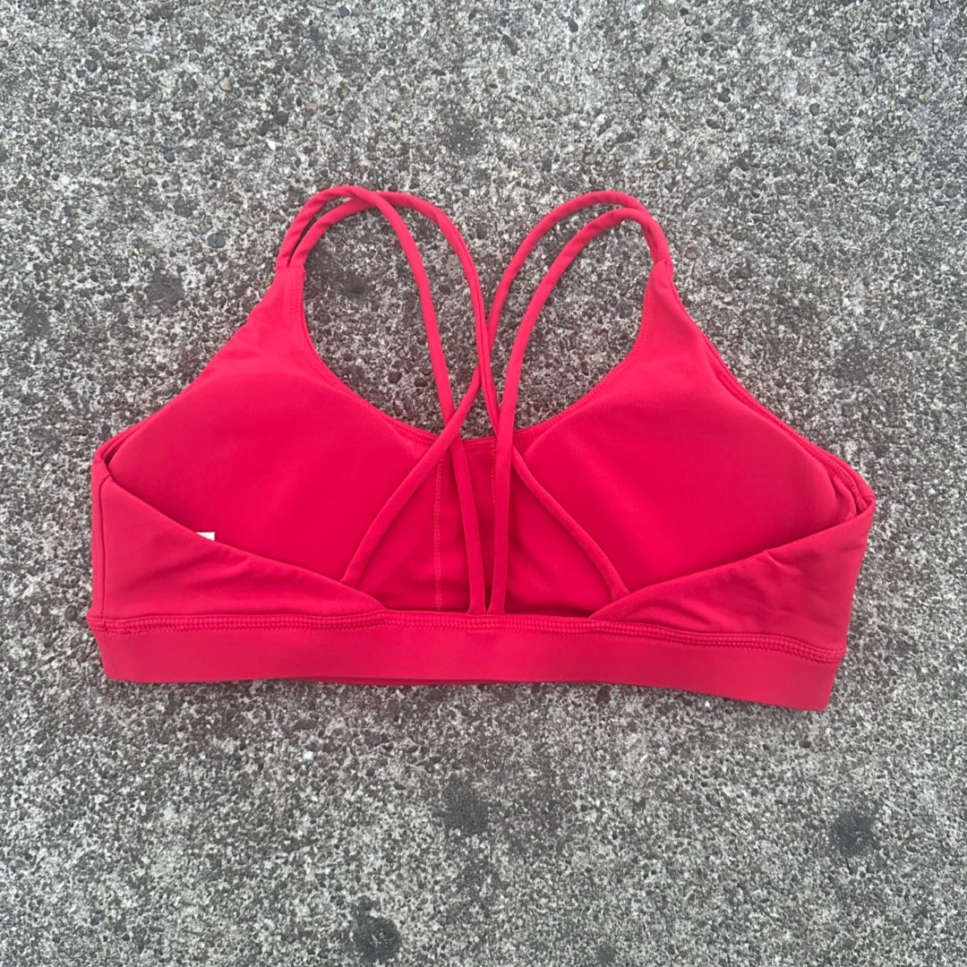Women's Strappy Cross-Back Sports Bra – Gym, Yoga & Training Top