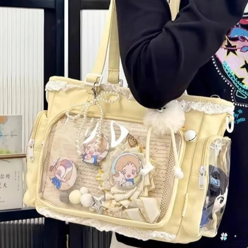 Anime Ita Bag Large Shoulder Crossbody Bag with Clear Window