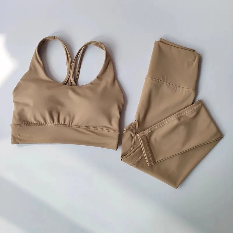 Women's 2-Piece Yoga Set Sports Bra and High-Waist Leggings