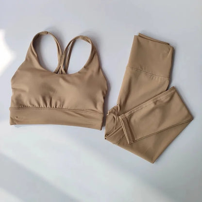 Women's 2-Piece Yoga Set Sports Bra and High-Waist Leggings