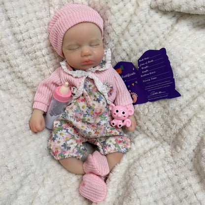 33cm Loulou Reborn Baby Doll – Solid Silicone Washable Newborn