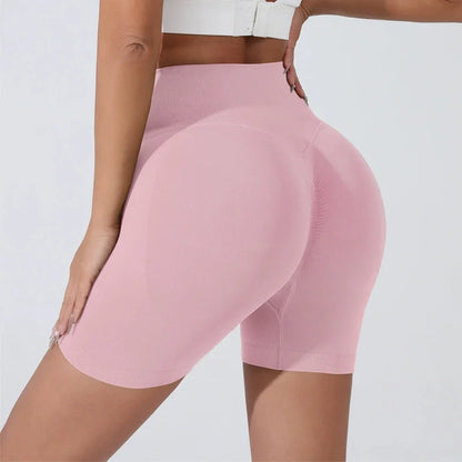 Women's High-Waist Butt Lifting Biker Shorts – Seamless Gym & Running Shorts