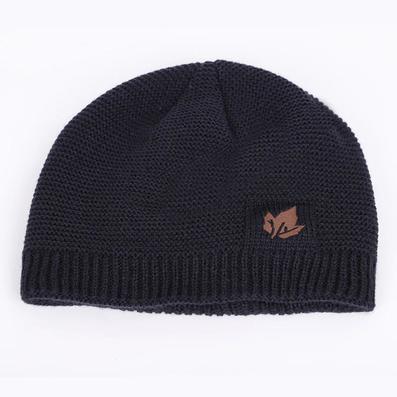 Winter Knit Beanie Hat Fleece Lined Warm Slouchy Cap