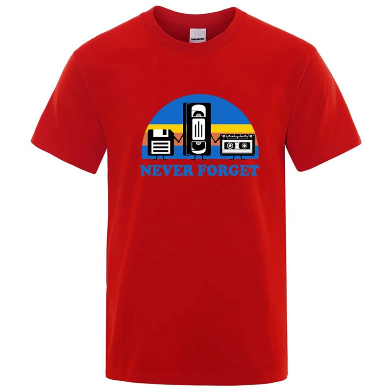 Never Forget Graphic T Shirt Funny Music Cotton Blend Tee