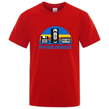 Never Forget Graphic T Shirt Funny Music Cotton Blend Tee
