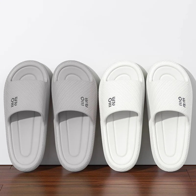 Summer Slippers Men Shoes Cloud Home Flat Sandals Massage Flip Flops Couples Bathroom Indoor Slides