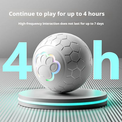 Interactive Smart Pet Toy Ball – Auto Rolling, RGB Lights, USB Rechargeable for Dogs & Cats