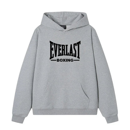 Vintage Boxing Logo Graphic Hoodie Casual Pullover Sweatshirt