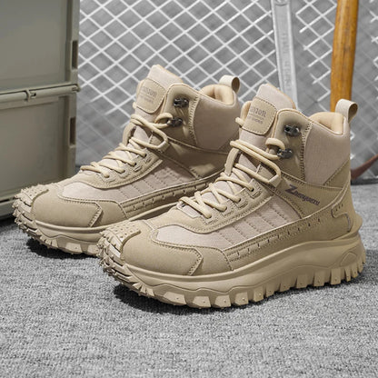 Men's High-Top Tactical Boots – Non-Slip Outdoor Sneakers