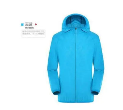 Waterproof Hiking Jacket for Men & Women – Quick Dry Outdoor Hooded Windbreaker