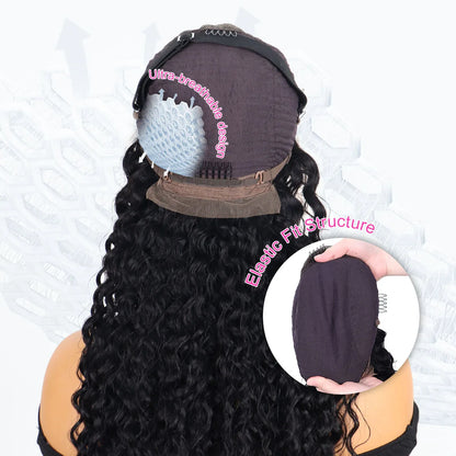 220 Raw Deep Water Wave Human Hair 13x6 Hd Curly Lace Frontal Wigs 30 40 Inch Pre Plucked Natural