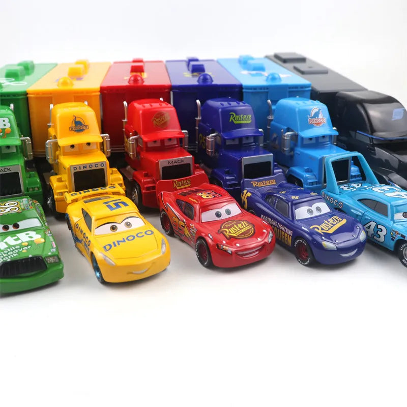 Cars Lightning McQueen Diecast Container Truck Toy