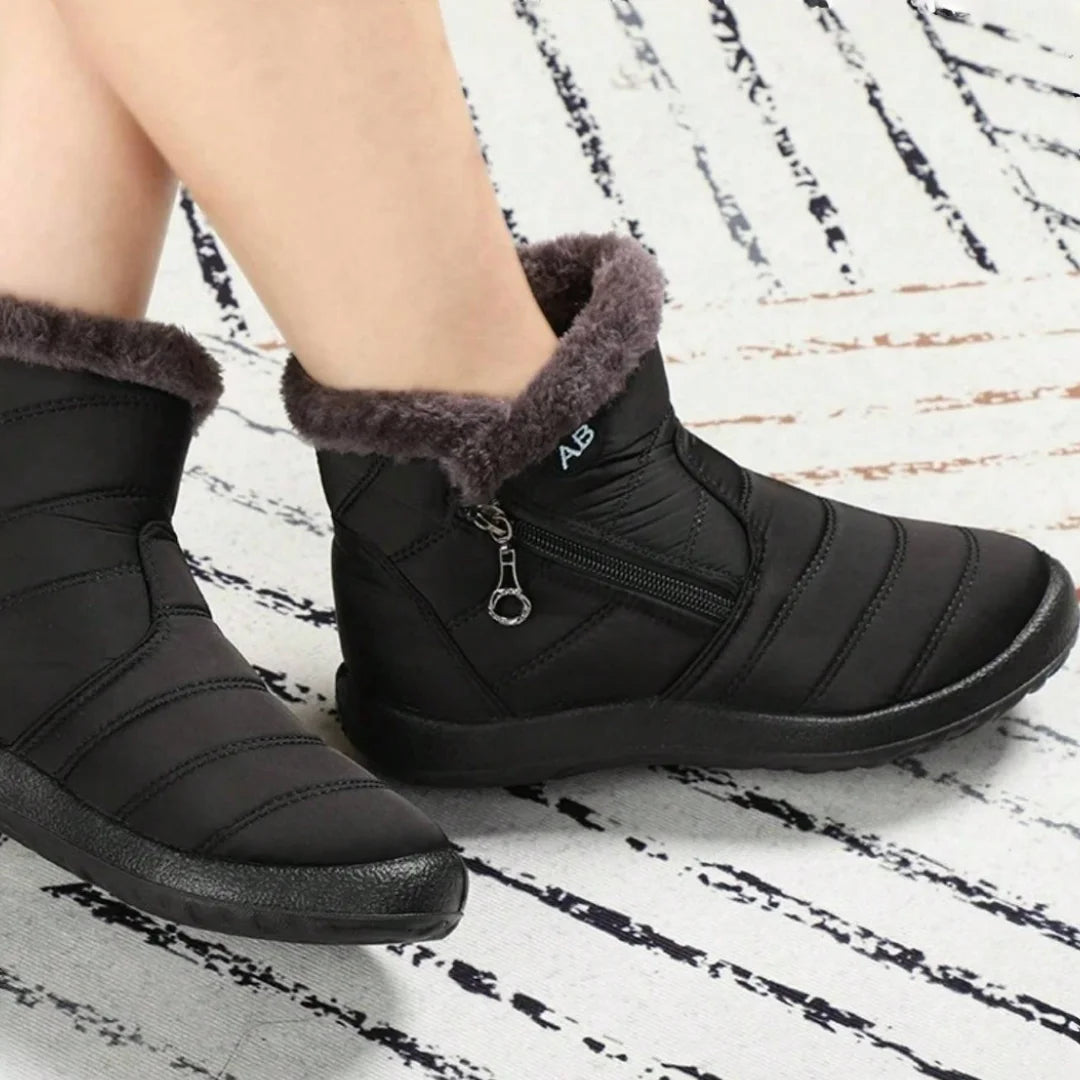 Women's Winter Ankle Boots – Waterproof Fur-Lined Snow Boots