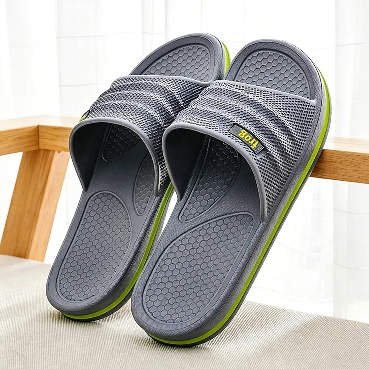 Pmoiste Soft Eva Bathroom Slippers Men Comfortable Designer Light Living Room Shoes Slip-On Not Slip
