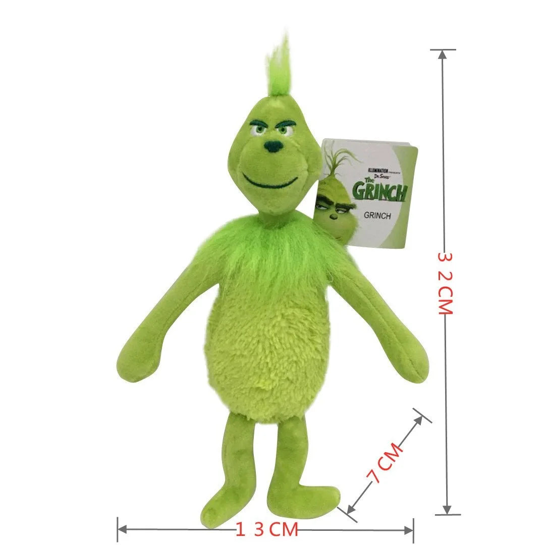 Grinch Plush Doll – 32cm Christmas Stuffed Toy for Kids