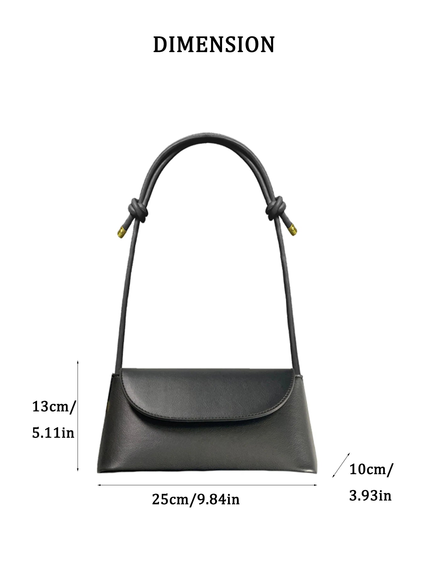 PU Leather Crossbody Bag – French Style Underarm Shoulder Bag