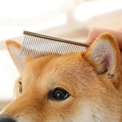 Stainless Steel Dog Grooming Comb – Long Thick Hair