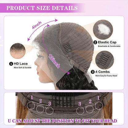Honey Blonde Highlight Wig - Glueless Body Wave Lace Front Human Hair
