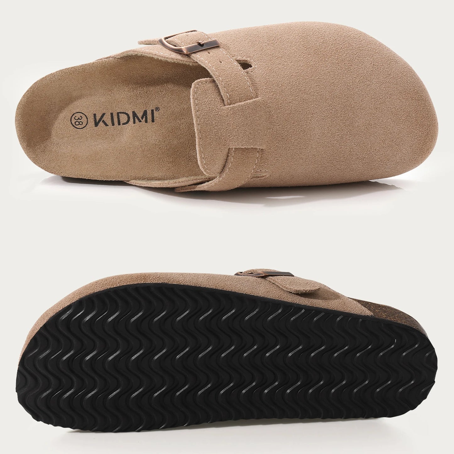 Suede Mule Clogs – Women's Arch Support Cork Outdoor Slippers