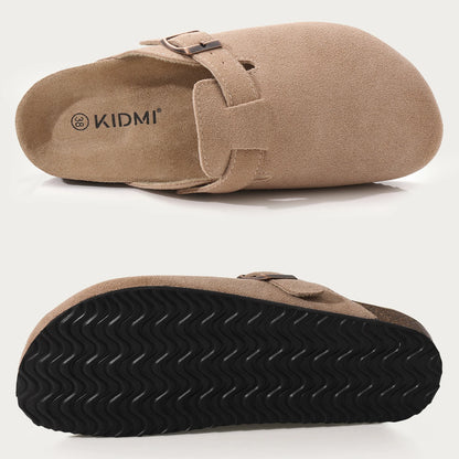 Suede Mule Clogs – Women's Arch Support Cork Outdoor Slippers