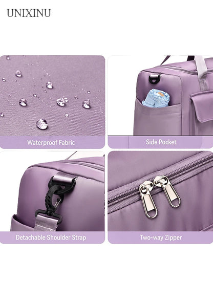 Weekender Duffle Bag with Shoe Compartment – Large Travel Bag