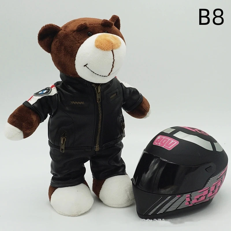 Motorcycle Helmet Teddy Bear Plush Toy – Biker Stuffed Animal Gift