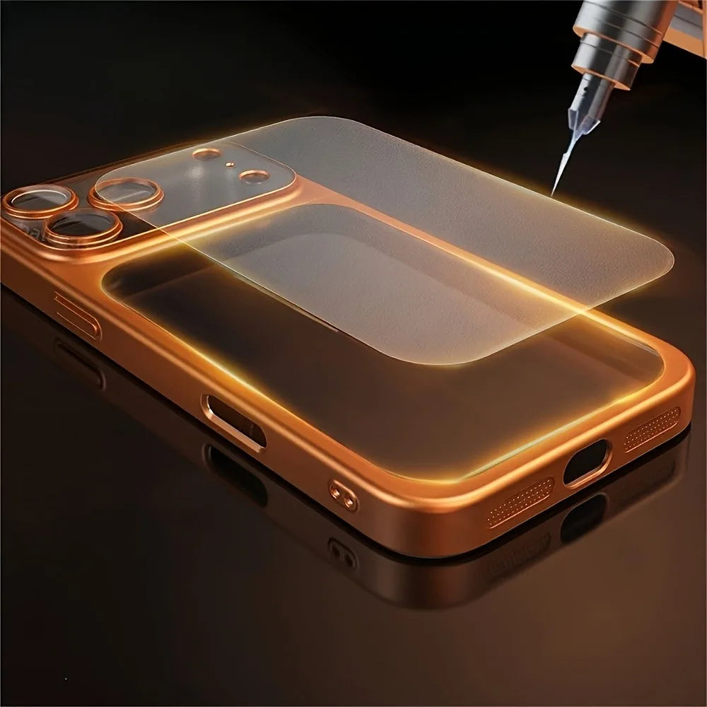 Luxury Plating Color Pc Transparent Phone Case Iphone 17 16 15 14 13 Pro Max Air Lens Protection