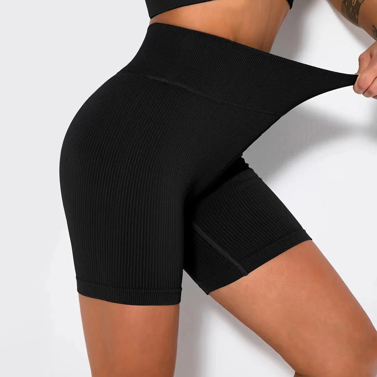 Seamless High-Waist Biker Shorts – Push Up Yoga & Gym Shorts for Women