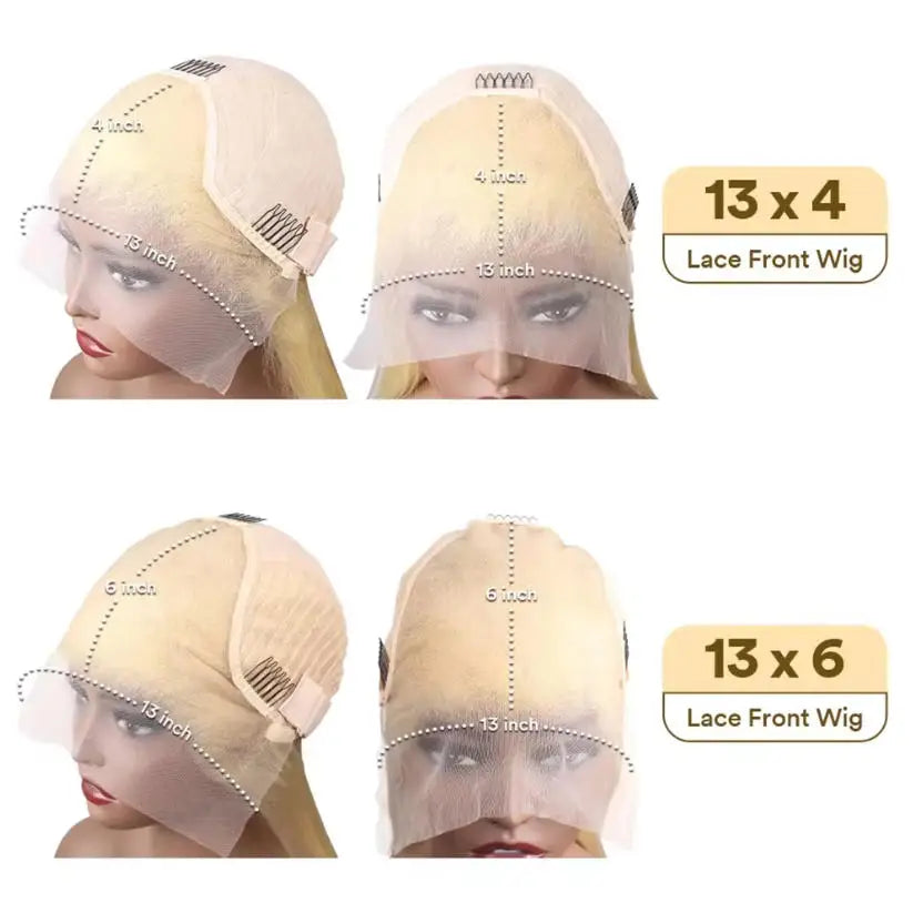 613 Blonde Straight HD Lace Front Wig – 13x4 & 13x6 Human Hair