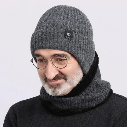 Winter Beanie with Ear Flaps – Fleece Lined Knit Hat for Men