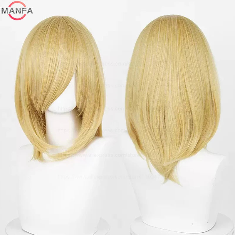 Anime Cosplay Wig - 40cm Medium Straight Wig with Bangs