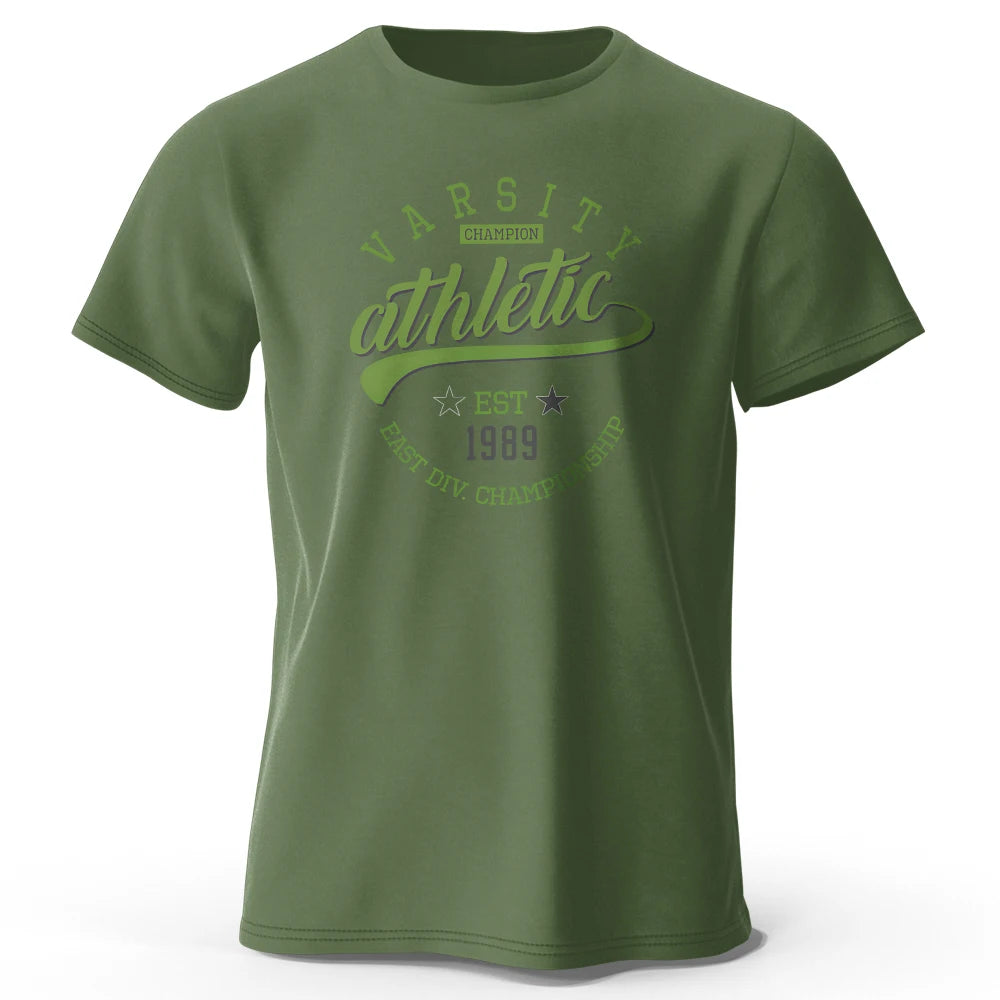 Vintage Varsity Graphic T Shirt 100% Cotton Unisex Tee
