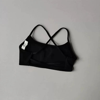 Cross Back Sports Bra for Women – Shock-Resistant Yoga Gym Vest