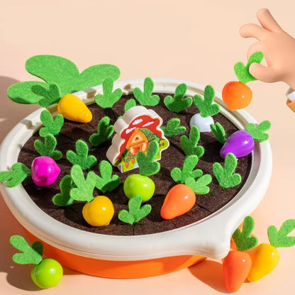 Montessori Pull Carrot Farm Toy for Toddlers